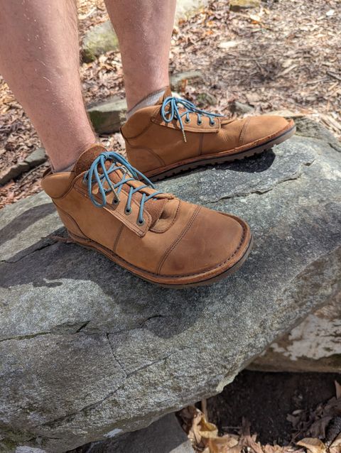 Photo by polishengineering on March 16, 2025 of the Jim Green African Ranger Barefoot Boot in Fudge Crazy Horse.