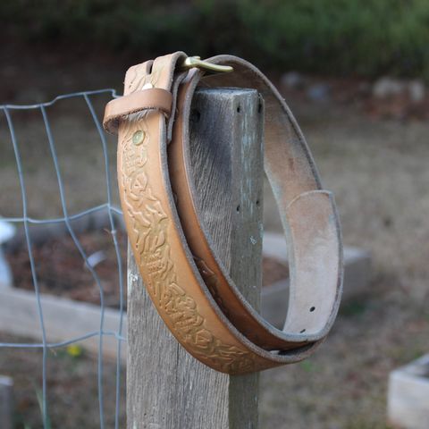 Photo by polishengineering on January 4, 2026 of the Harker Leatherworks Rainier Belt in Bakers Bridle.