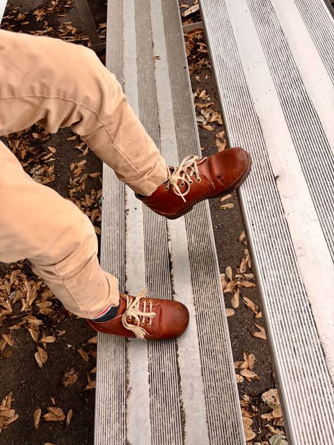 Photo by Hellraysaz on June 20, 2026 of the Nicks x Zimmerman Kids Work Boots in Seidel 1964 Brown.