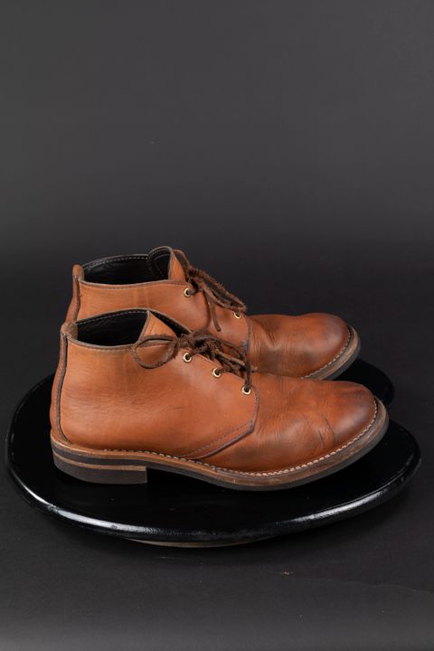 Photo by montyberns on April 3, 2023 of the Wesco Chukka in Horween Natural Essex.