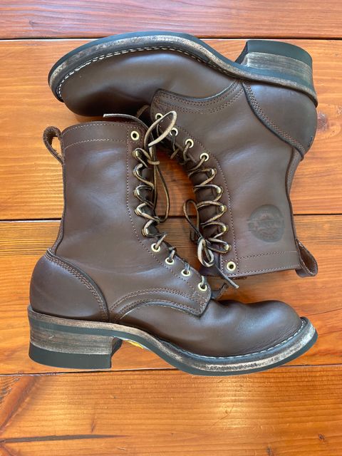 Photo by raycharleslyons on November 4, 2023 of the Frank's Boots Front Range in Seidel Walnut Oil Tan.