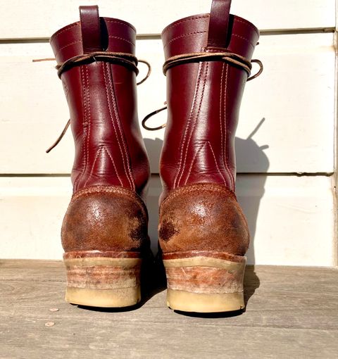 Photo by raycharleslyons on February 2, 2024 of the Frank's Boots Type 2 Highlander in Seidel Chocolate Oil Tan Roughout.