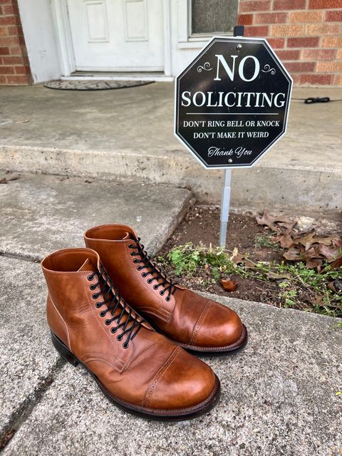 Photo by itsyaboisqueak on April 1, 2025 of the Viberg Service Boot in Conceria 800 Antique Oiled Vacchetta.