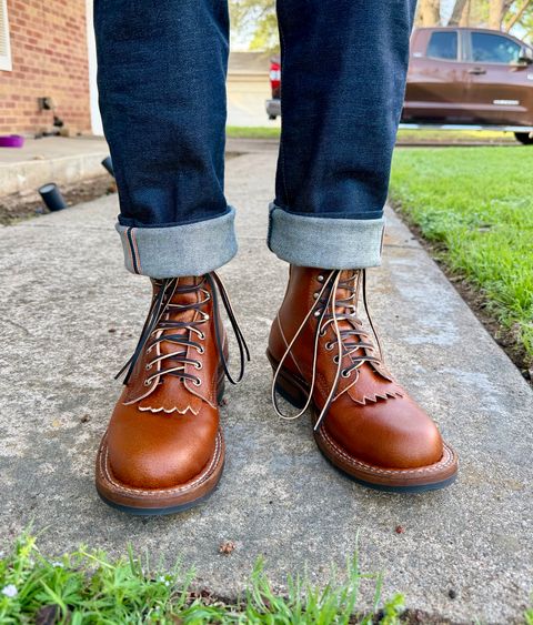 Photo by itsyaboisqueak on March 5, 2026 of the White's 350 Cruiser in Tan Waxed Flesh Essex.