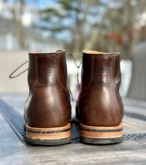 Photo by mattmcmhn on November 5, 2022 of the Viberg Service Boot BCT in Guidi Olive Calf.