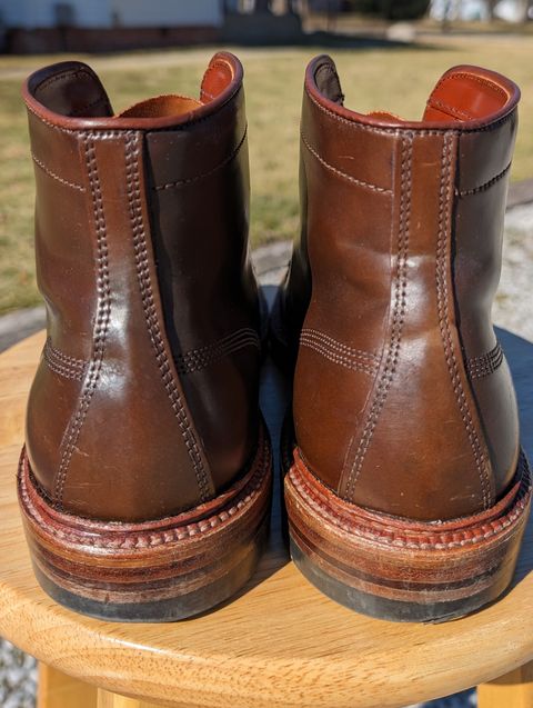 Photo by cross on February 4, 2024 of the Alden x Stitchdown Stitchup 3 in Horween Ravello Shell Cordovan.