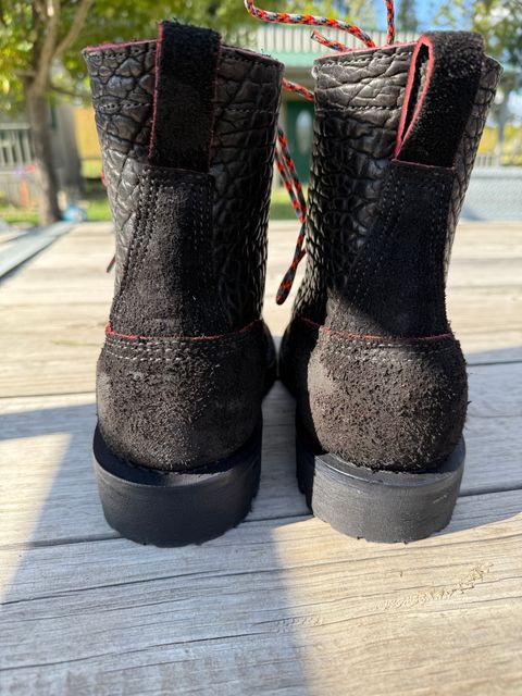 Photo by chadthebootguy on October 2, 2025 of the JK Boots O.T. in Bloodcore Bison.