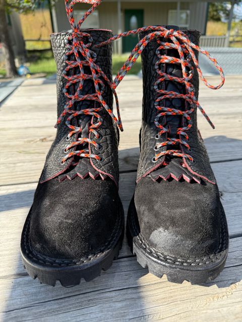 Photo by chadthebootguy on October 2, 2025 of the JK Boots O.T. in Bloodcore Bison.