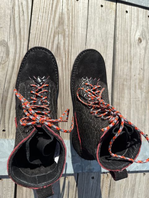 Photo by chadthebootguy on October 2, 2025 of the JK Boots O.T. in Bloodcore Bison.