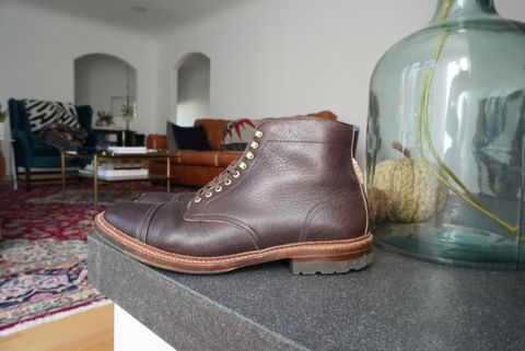 Photo by inthosejawnz on November 2, 2023 of the Alden x Stitchdown Stitchup 2.0 in Horween Arabica Lux Calfskin.