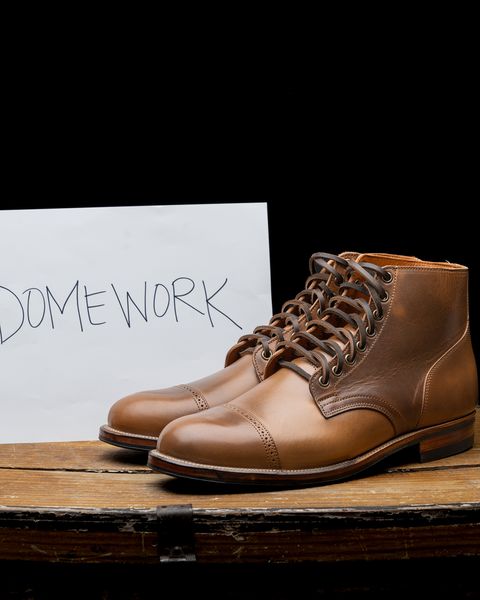 Photo by inthosejawnz on October 3, 2022 of the Viberg Service Boot BCT in Horween Bourbon Horsebutt.