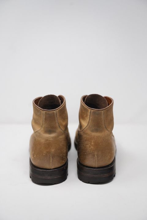 Photo by ccasenhiser on February 3, 2025 of the Grant Stone Garrison Boot in C.F. Stead Natural Waxy Commander Suede.