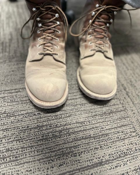 Photo by _cryptid_jack on July 28, 2023 of the Red Wing Iron Ranger in S.B. Foot Amber Harness.