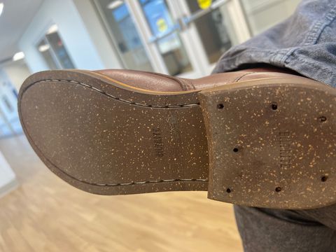 Photo by OnlyTans2023 on November 9, 2023 of the Red Wing 2126 Brogan Work Boots in S. B. Foot Dry Tanned.
