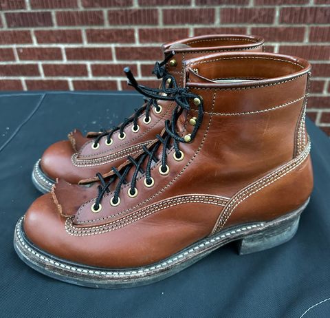 Photo by twg7 on April 3, 2024 of the John Lofgren Donkey Puncher Boots in Badalassi Carlo Cognac Minerva.