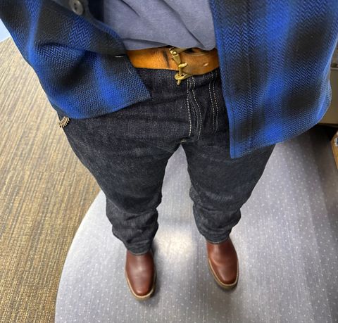 Photo by twg7 on October 20, 2022 of the Wesco Mister Lou in Horween Umber Chromexcel.