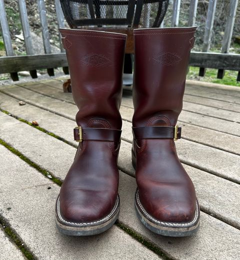 Photo by twg7 on March 2, 2023 of the Wesco Mister Lou in Horween Umber Chromexcel.