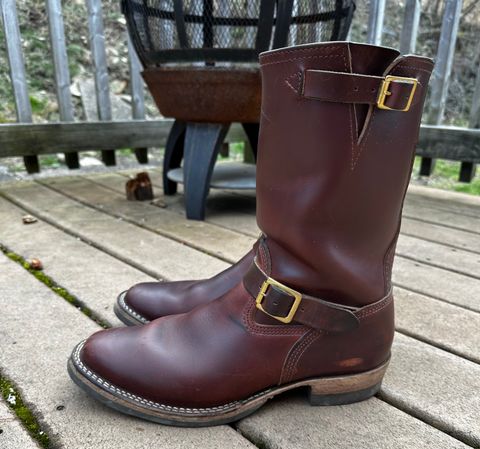 Photo by twg7 on March 2, 2023 of the Wesco Mister Lou in Horween Umber Chromexcel.