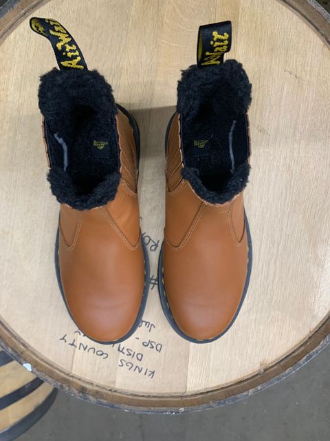 Photo by graceayano on October 3, 2022 of the Dr. Martens 2976 DM's Wintergrip Chelsea Boots in Tan Blizzard WP.