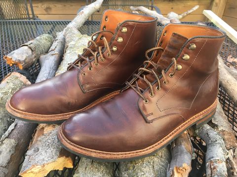 Photo by RustyKeystone on March 4, 2023 of the Allen Edmonds Higgins Mill in Horween Brown Chromexcel.
