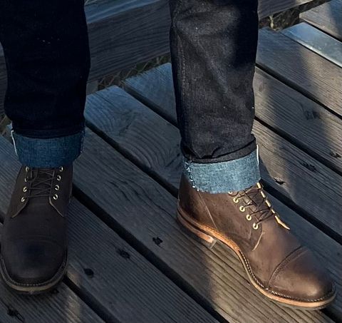Photo by Marcel_K on January 3, 2023 of the Viberg Service Boot BCT in Maryam 1071 Port Vitello Calf Nubuck.