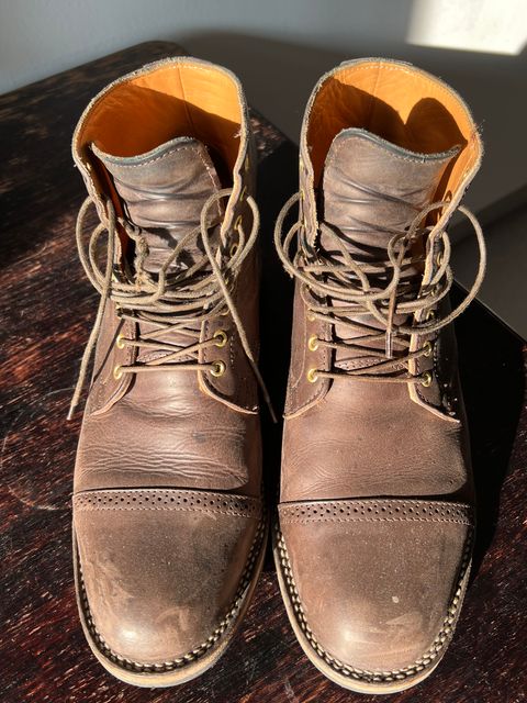 Photo by Marcel_K on March 4, 2023 of the Viberg Service Boot BCT in Maryam 1071 Port Vitello Calf Nubuck.