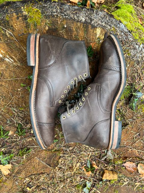 Photo by Marcel_K on April 2, 2023 of the Viberg Service Boot BCT in Maryam 1071 Port Vitello Calf Nubuck.