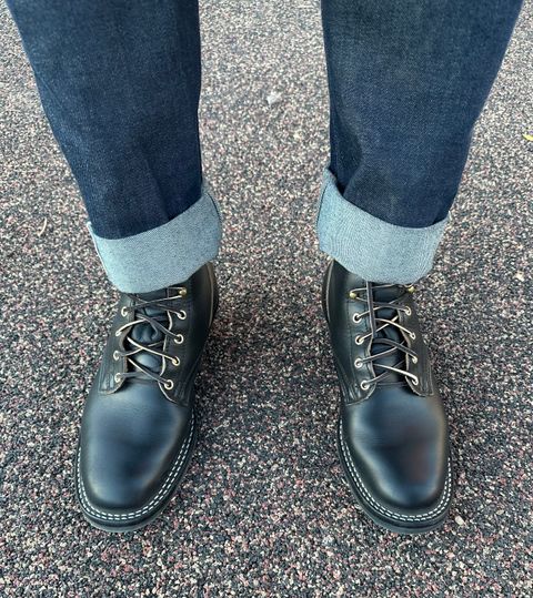 Photo by austinrylees on January 15, 2025 of the Nicks Packer in Horween Black Chromexcel.