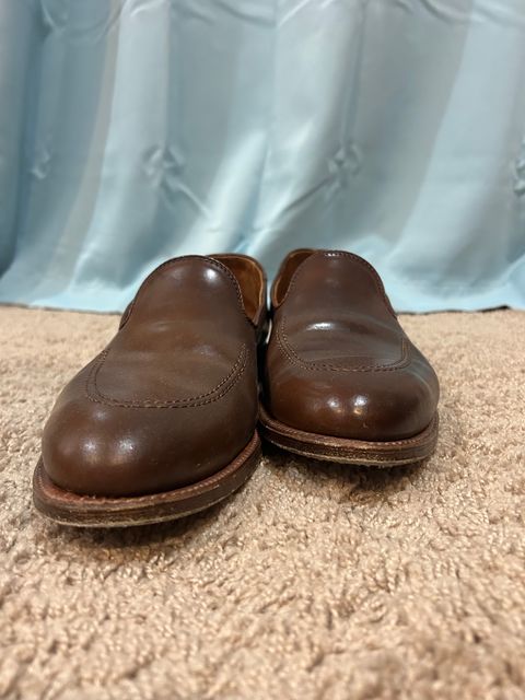 Photo by maguire6859 on January 4, 2024 of the Alden Plain Toe Loafer in Horween Ravello Shell Cordovan.