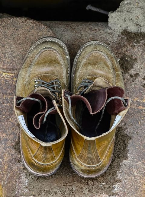Photo by DocLineman on March 27, 2026 of the Nicks Ranger MTO in Horween Acorn Cypress.