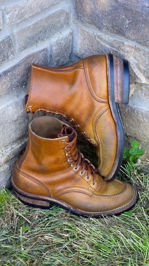 Photo by DocLineman on June 25, 2026 of the Nicks Ranger MTO in Horween Acorn Cypress.