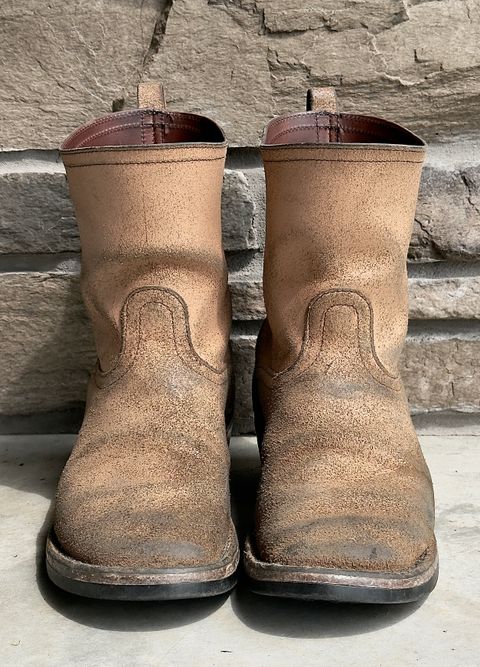 Photo by DocLineman on May 9, 2026 of the Nicks Doc Wellington in Wickett & Craig Natural Waxed Flesh.