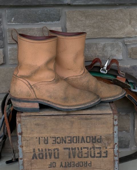 Photo by DocLineman on April 25, 2026 of the Nicks Doc Wellington in Wickett & Craig Natural Waxed Flesh.