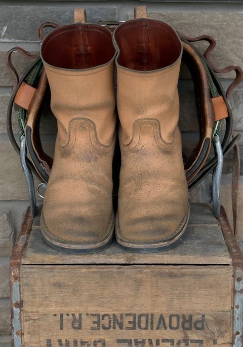 Photo by DocLineman on April 25, 2026 of the Nicks Doc Wellington in Wickett & Craig Natural Waxed Flesh.