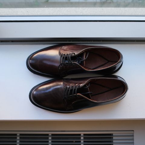 Photo by ExtrovertedIntrovert on October 13, 2023 of the Allen Edmonds Leeds in Horween Color 8 Shell Cordovan.