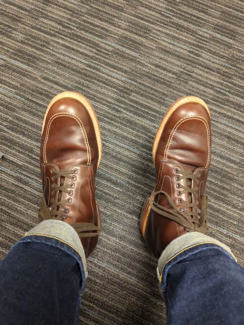 Photo by chorizohowitzer on February 11, 2025 of the Alden Indy Boot in Horween Brown Chromexcel.