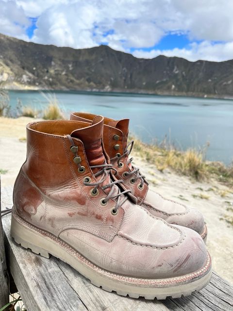 Photo by raw_indighoul on January 4, 2024 of the Grant Stone Brass Boot in Badalassi Carlo Saddle Tan Minerva.