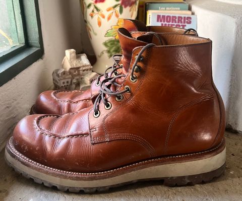 Photo by raw_indighoul on March 5, 2024 of the Grant Stone Brass Boot in Badalassi Carlo Saddle Tan Minerva.