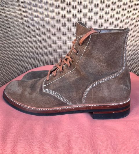 Photo by raw_indighoul on January 4, 2025 of the John Lofgren M-43 Service Shoes in Horween Natural Chromexcel Roughout.