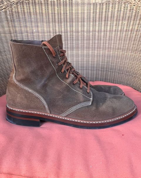 Photo by raw_indighoul on January 4, 2025 of the John Lofgren M-43 Service Shoes in Horween Natural Chromexcel Roughout.