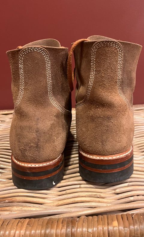 Photo by raw_indighoul on February 6, 2025 of the John Lofgren M-43 Service Shoes in Horween Natural Chromexcel Roughout.