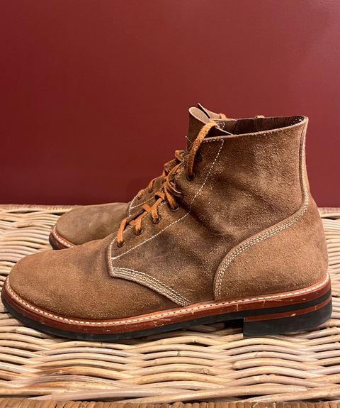 Photo by raw_indighoul on February 6, 2025 of the John Lofgren M-43 Service Shoes in Horween Natural Chromexcel Roughout.