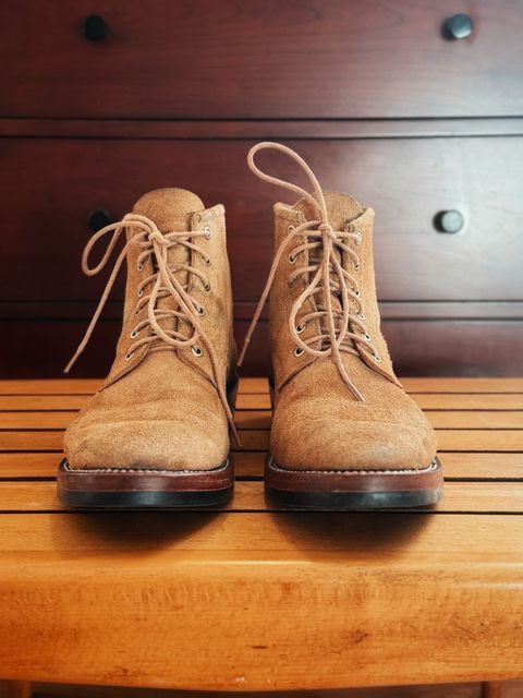 Photo by old_walrus on November 2, 2025 of the Mora Son Shoes De Brazza in Indonesian CH Dark Havana - Roughout.