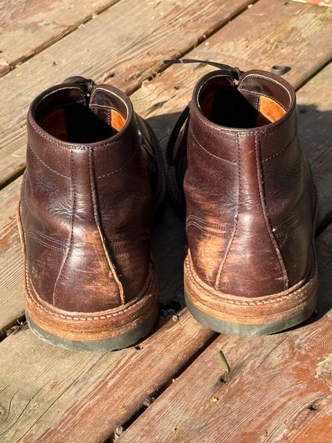 Photo by bootsandblocks on January 5, 2026 of the Alden Indy Boot in Horween Arabica Lux Calfskin.