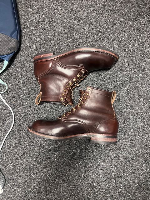 Photo by Snailchang on October 16, 2024 of the Nicks Falcon in Horween Brown Chromexcel.