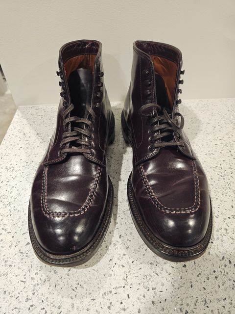 Photo by cgbaird2 on September 16, 2024 of the Alden Indy Boot in Horween Color 8 Shell Cordovan.