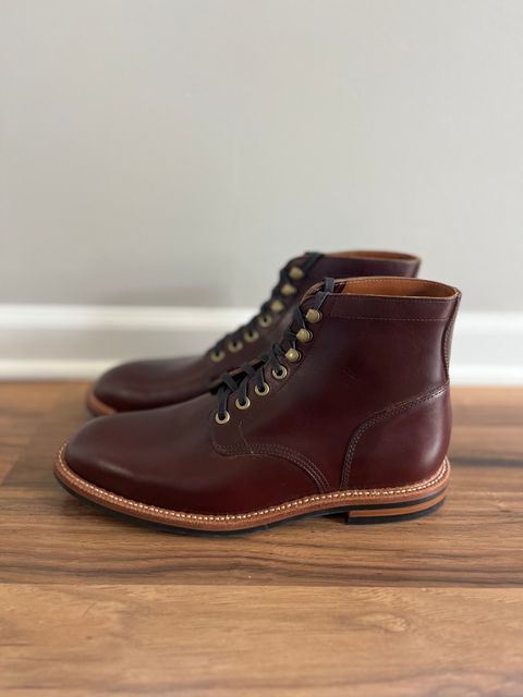 Photo by drew_15 on October 1, 2023 of the Grant Stone Diesel Boot in Horween Color 8 Chromexcel.
