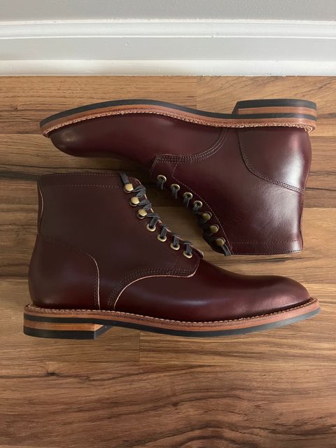 Photo by drew_15 on October 1, 2023 of the Grant Stone Diesel Boot in Horween Color 8 Chromexcel.