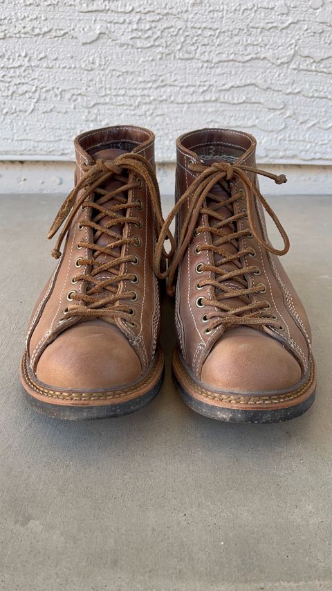 Photo by udi on February 5, 2025 of the Thorogood 1892 Portage in Horween Natural Chromexcel.