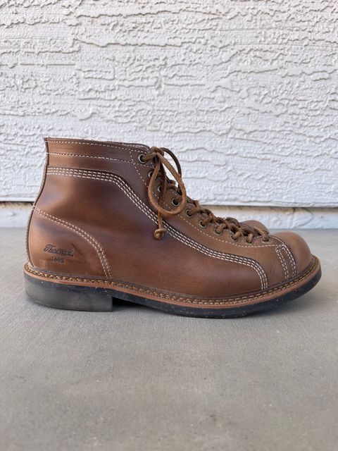 Photo by udi on February 5, 2025 of the Thorogood 1892 Portage in Horween Natural Chromexcel.